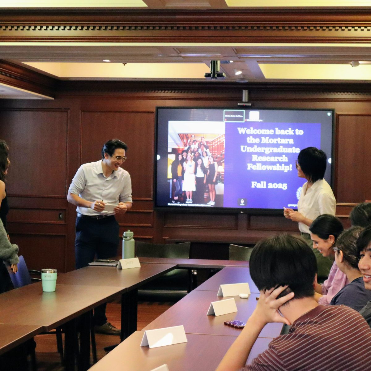 picture of the first dinner info session of Fall 2025 semester at Mortara